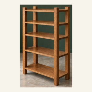 Illustrative oak magazine rack