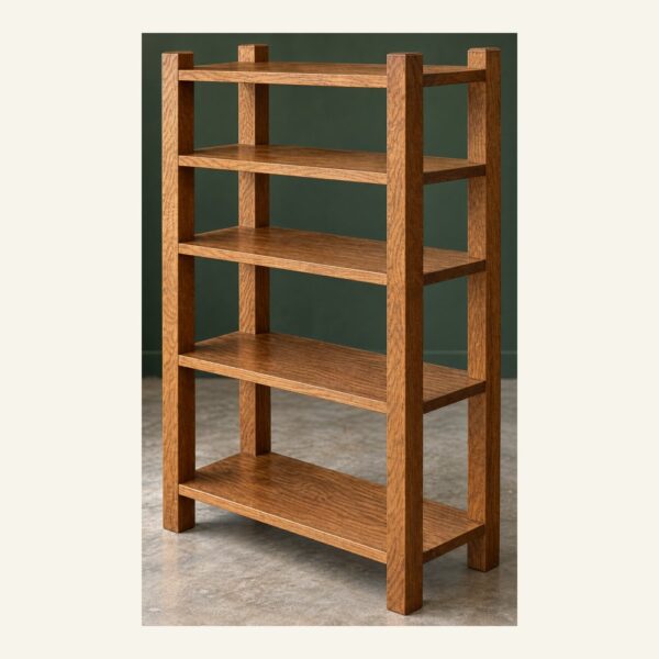 Illustrative oak magazine rack