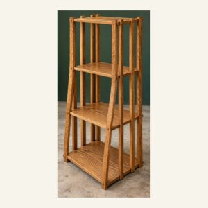 Illustrative oak magazine stand